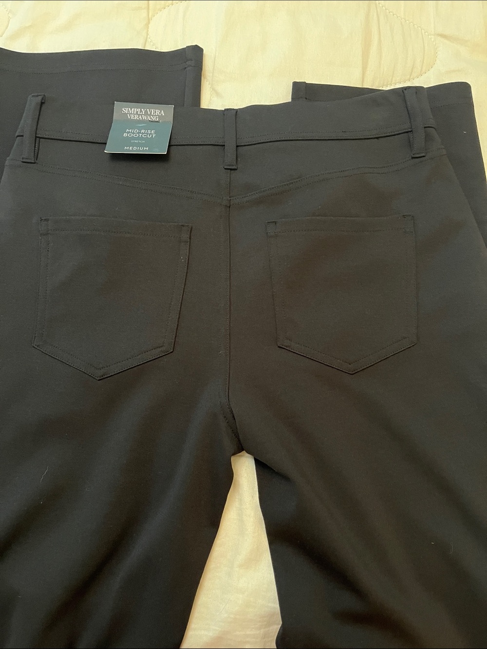 Vera Wang Black Bootcut Cloth Pants - Picture 5 of 7